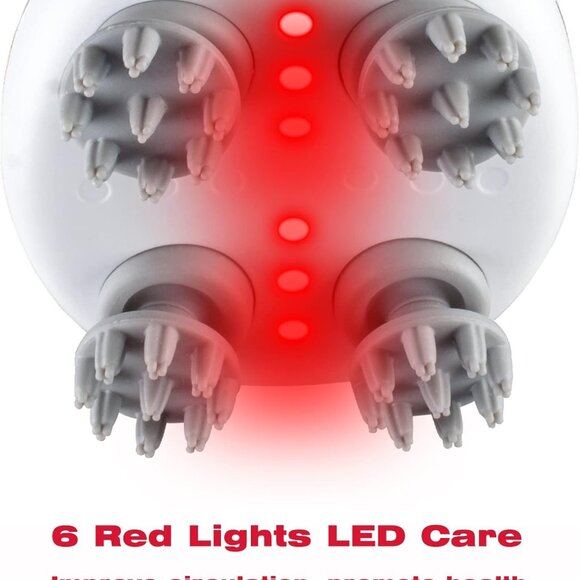 Electric Head Massager Waterproof  Red Light Care Handheld Massager 4 Detachable - Picture 7 of 11